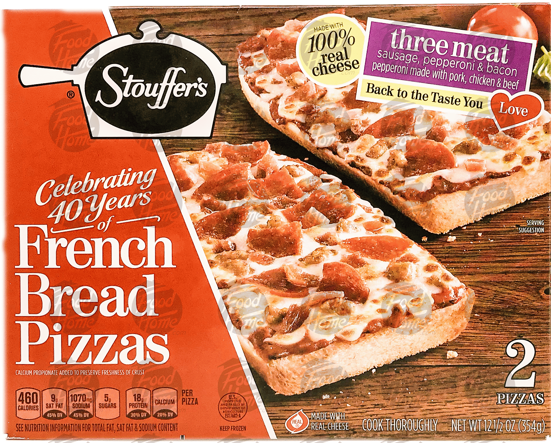 Stouffer's French Bread Pizza three meat, 2 pizzas Full-Size Picture